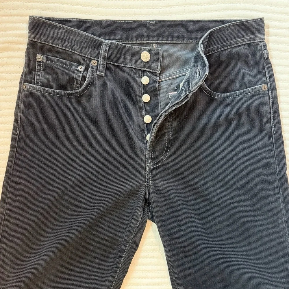 Acne Studios Men’s 1996 Straight Fit Stretch Corduroy Black Pants